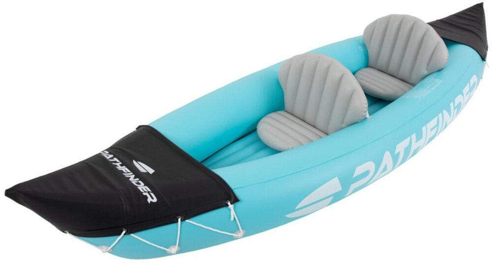 Kajak JILONG Pathfinder Biało-niebiesko-czarny Maksymalne Obciążenie wymiary Dla dwóch osób komfort wygoda pływanie możliwości