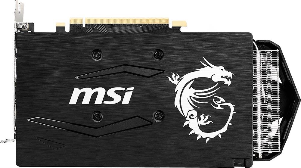 Karta graficzna MSI GeForce GTX 1660 ARMOR 6G OC - tylna płyta