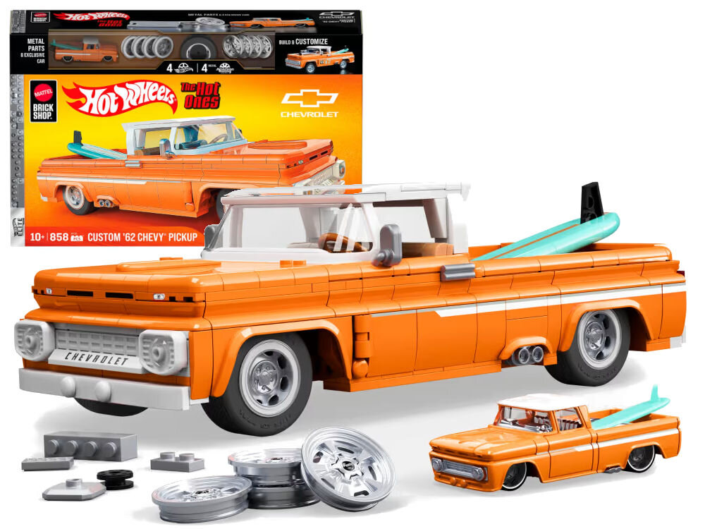 Klocki plastikowe BRICK SHOP Hot Wheels Elite Series Custom 62 Chevy Pickup JFT20 elementy zestawu opakowanie