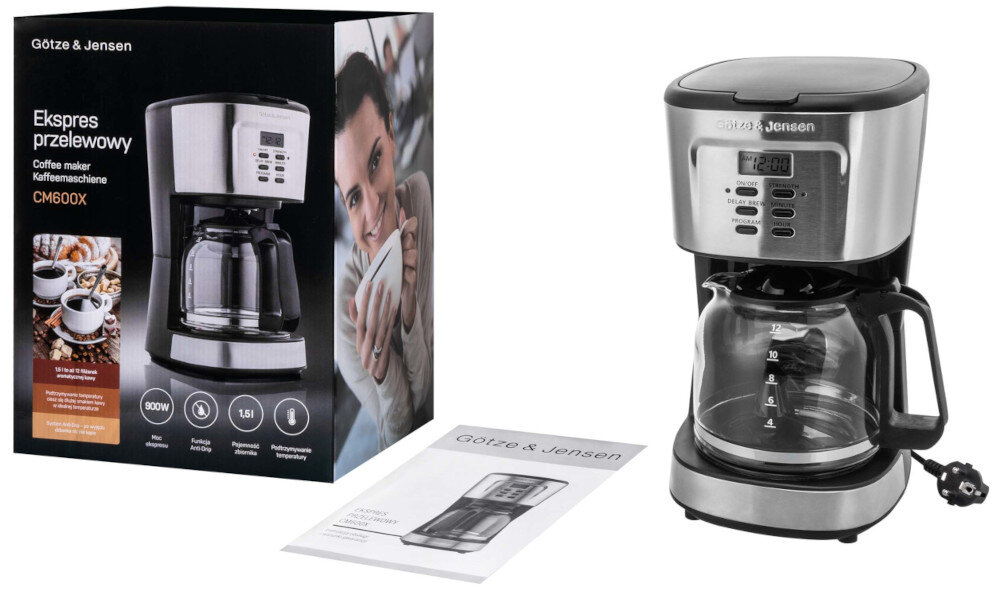 Ekspres Przelewowy GÖTZE & JENSEN CM600X zawartosc opakowania