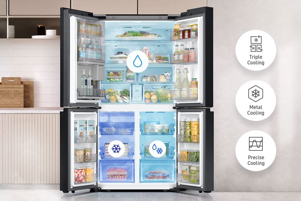 lodówka Samsung rf65db970e22eo z trzema obiegami chłodzenia lodówka Samsung rf65db970e22eo z trzema obiegami chłodzenia