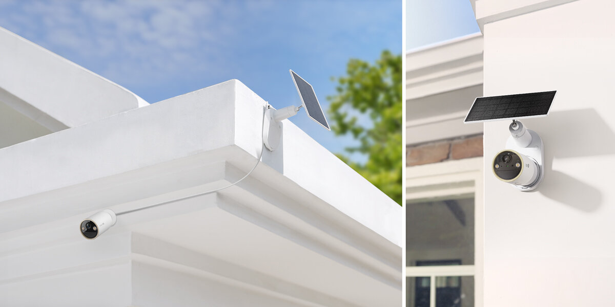 Kamera TP-LINK Tapo C460 Kit Zewnętrzna, Wi-Fi, Montaż, bezprzewodowy, instalacja, wygoda, Przykłady montażu kamery na dachu oraz na ścianie.