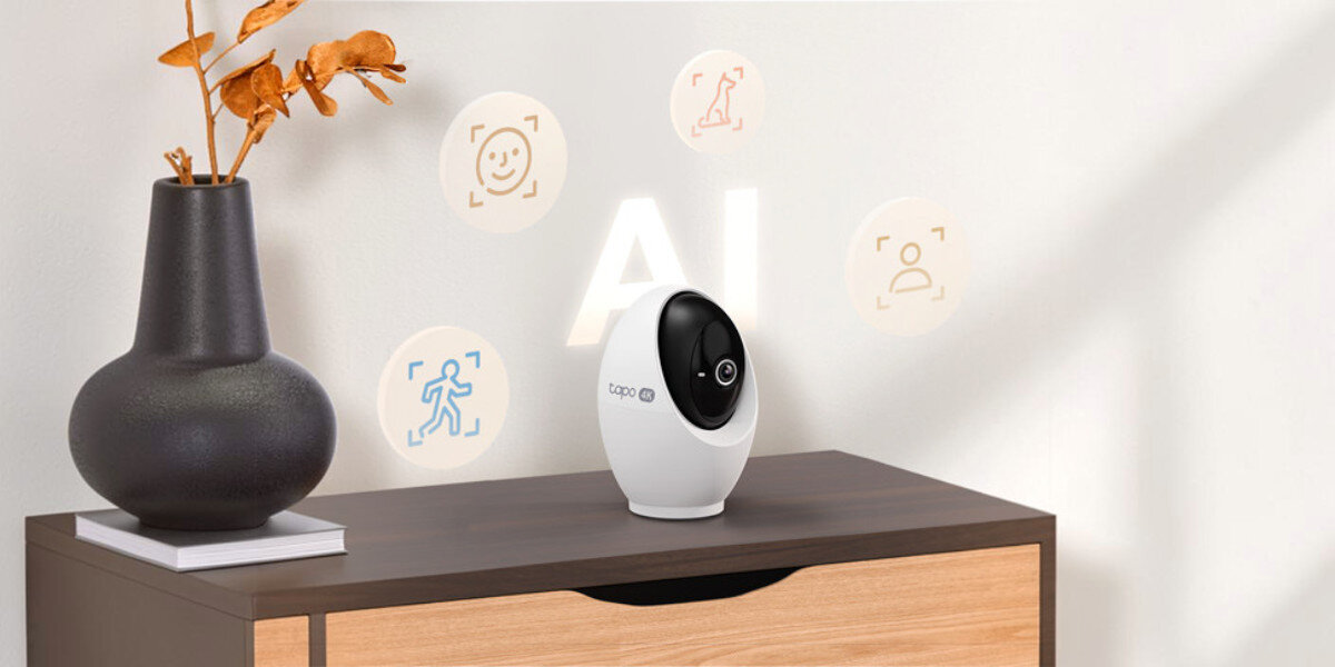 Kamera TP-LINK Tapo C260 Wewnętrzna, Wi-Fi, Kamera obrotowa, Strefy, detekcja, kontrola, monitoring, Wykrywanie osób, zwierząt i płaczu dziecka przez AI.