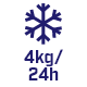 Zdolność zamrażalnia <br>4 kg/24 h