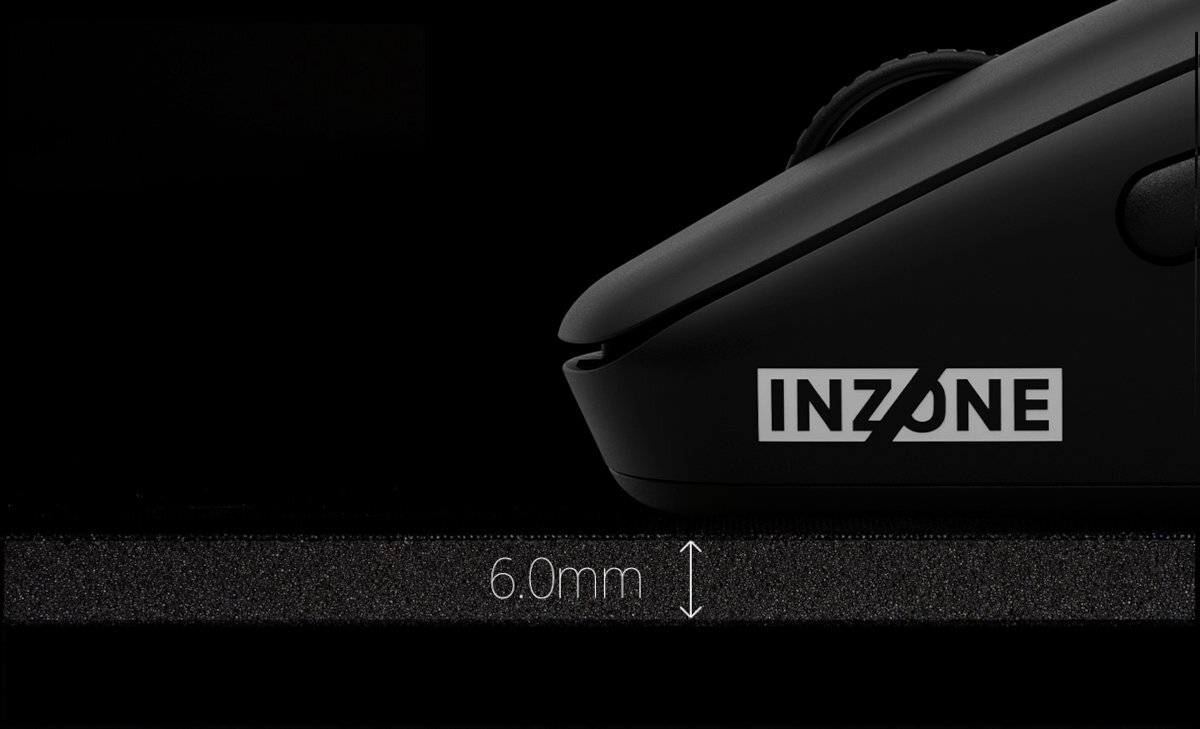 SONY Inzone Mat-F powierzchni o wymiarach 480 × 400 mm grubości 6 mm pianka amortyzująca miękka - przekrój maty