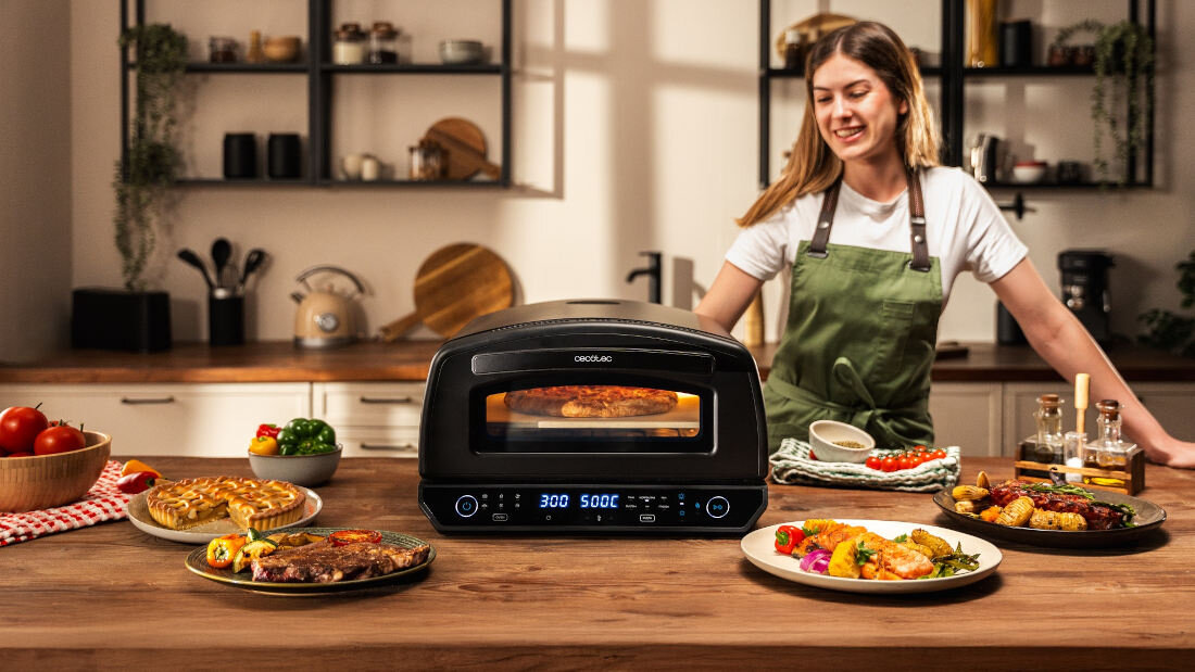 Piec do pizzy CECOTEC Pizza&Co 500 Max wygląd design prezentacja wizualizacja Wielofunkcyjne gotowanie w domu