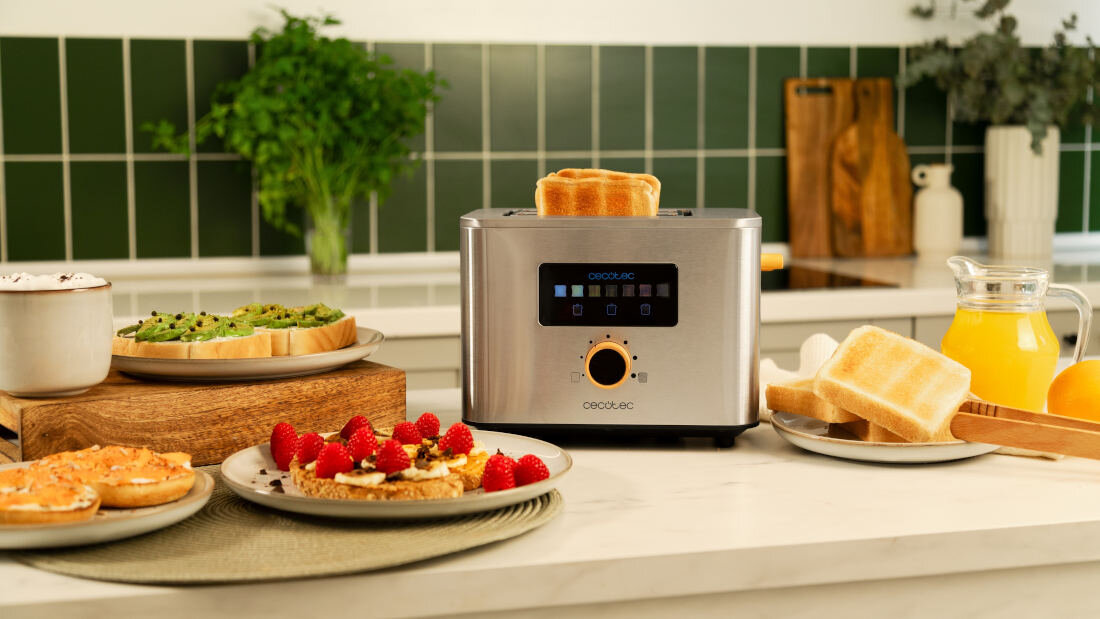 Toster CECOTEC Touch&Toast Double Upright Inox Moc, która oszczędza czas nagrzewa się błyskawicznie i równomiernie opieka w kilka chwil