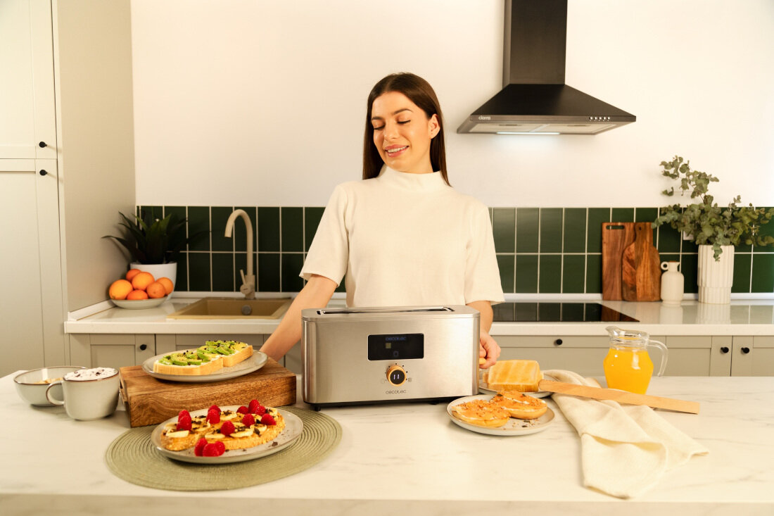 Toster CECOTEC Toast&Taste Extra Srebrny Szybkie śniadania każdego dnia wygląd design prezentacja wizualizacja