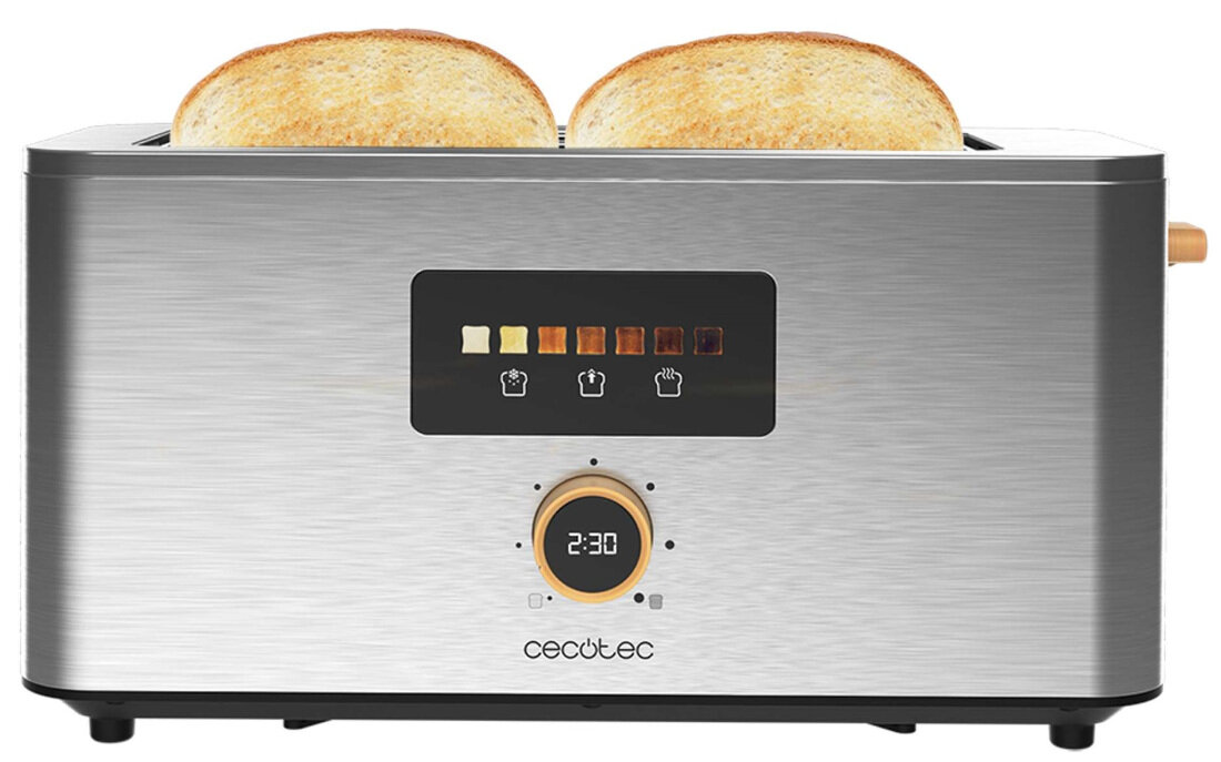Toster CECOTEC Touch&Toast Extra Double Trwałość i elegancja ze stali nierdzewnej elegancki design