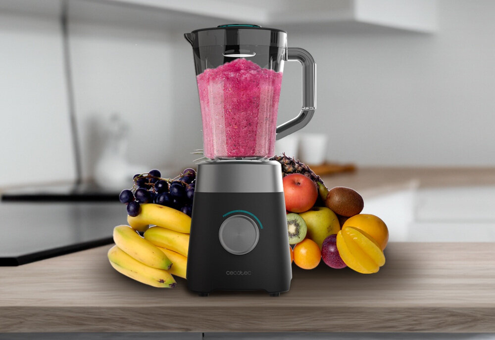 Blender kielichowy CECOTEC Titanium 1300 MAX Czarny Wygoda dla całej rodziny dzbanek pojemność zdrowe napoje