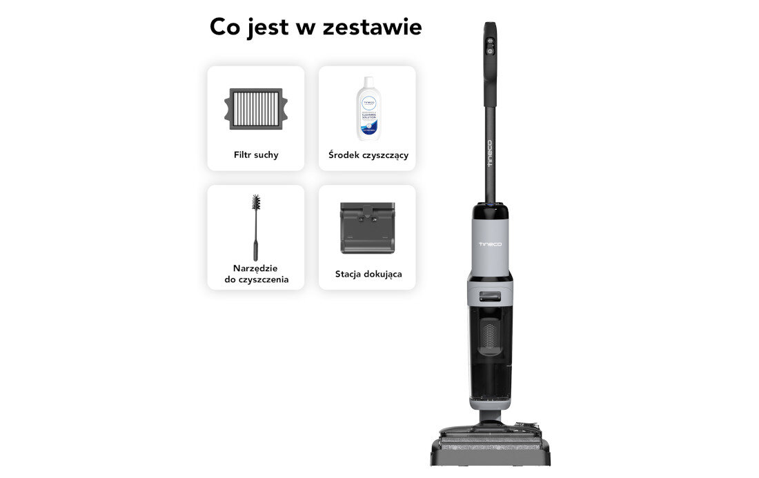 Odkurzacz TINECO Floor One I5 Stretch Plus zestaw akcesoria komplet wyposażenie