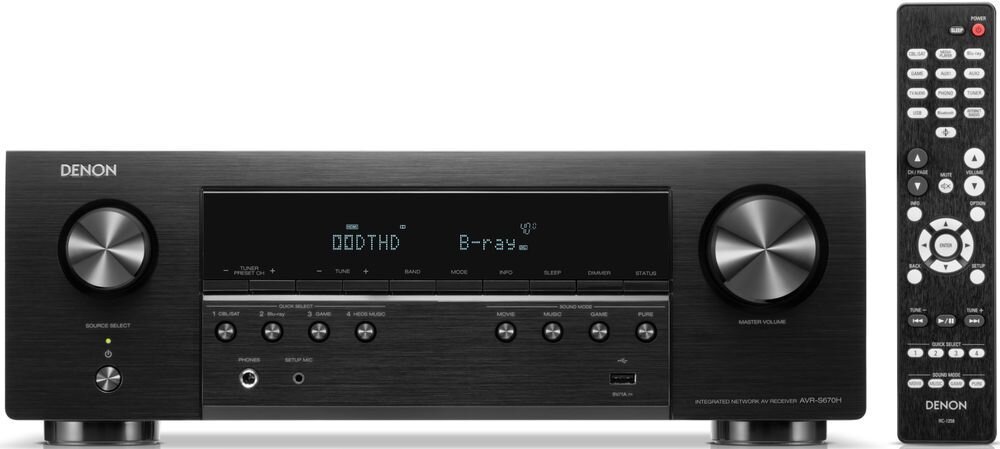 Zestaw Kina Domowego DENON AVR-S670H + WILSON Scenix 5.0, amplituner 43,4 cm, 15,1 cm, 33,9 cm, 7,8 kg, amplituner na białym tle