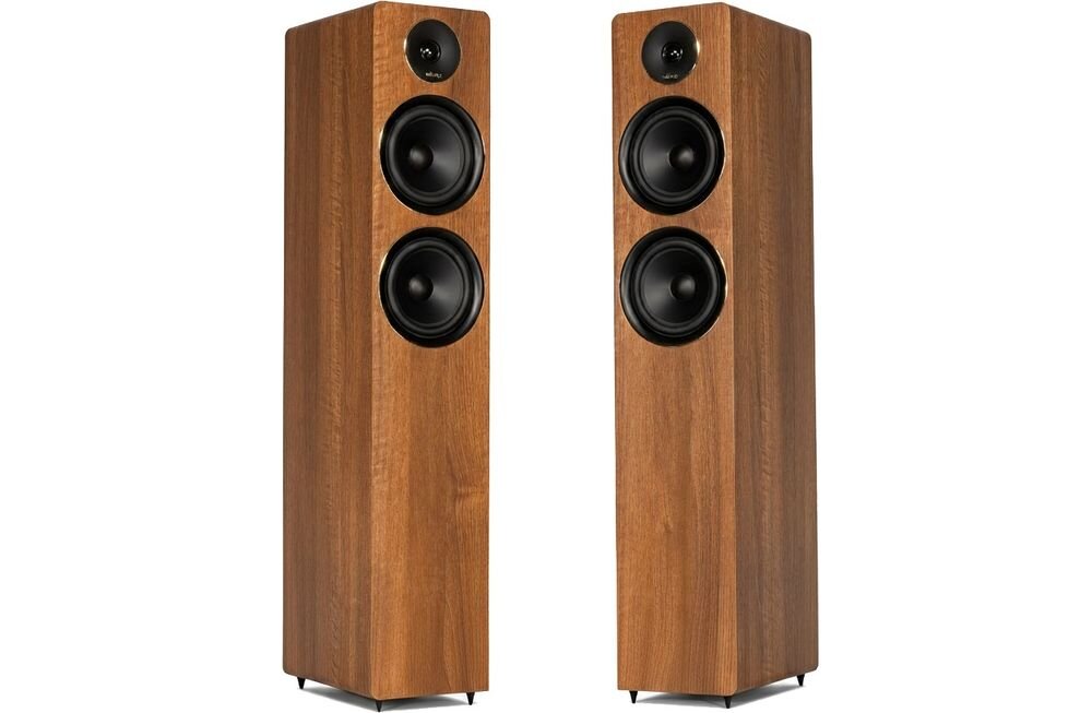 WILSON Scenix w zestawie z DENON AVC-S670H, kolumny podłogowe bass-reflex, dwa głośniki niskotonowe 165 mm i głośnik wysokotonowy 25 mm, kolumny na białym tle