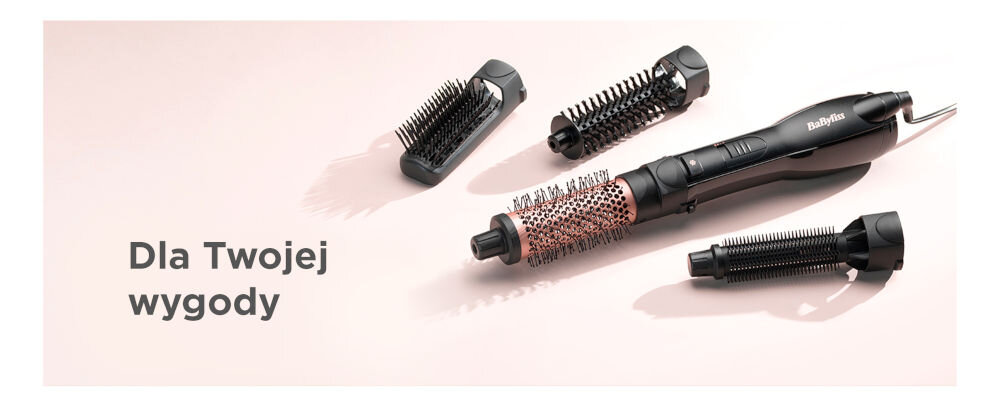 Suszarko-lokówka BABYLISS AS122E przyjemność stylizacji obrotowy przewód długość 2,2 m pełna swoboda ruchów minimalizacja zmęczenia rąk codzienna stylizacja włosów wygodniejsza niż wcześniej