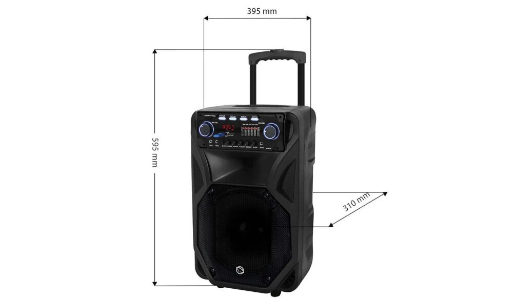 Power audio MANTA SPK 5021 Pro - Kompaktowe wymiary