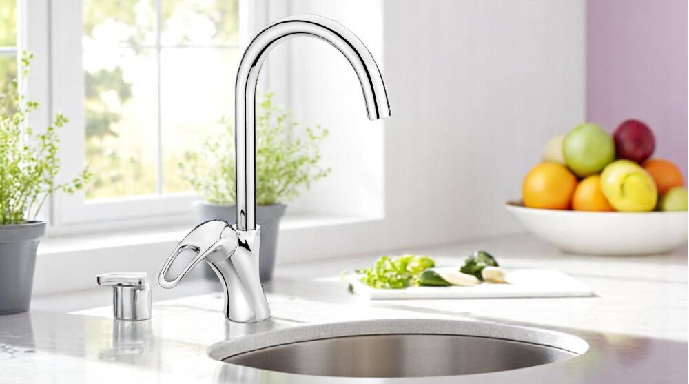 BATERIA KUCHENNA DEANTE Dalia BED 062M zdjęcie lifestyle kuchnia blat zlewozmywak