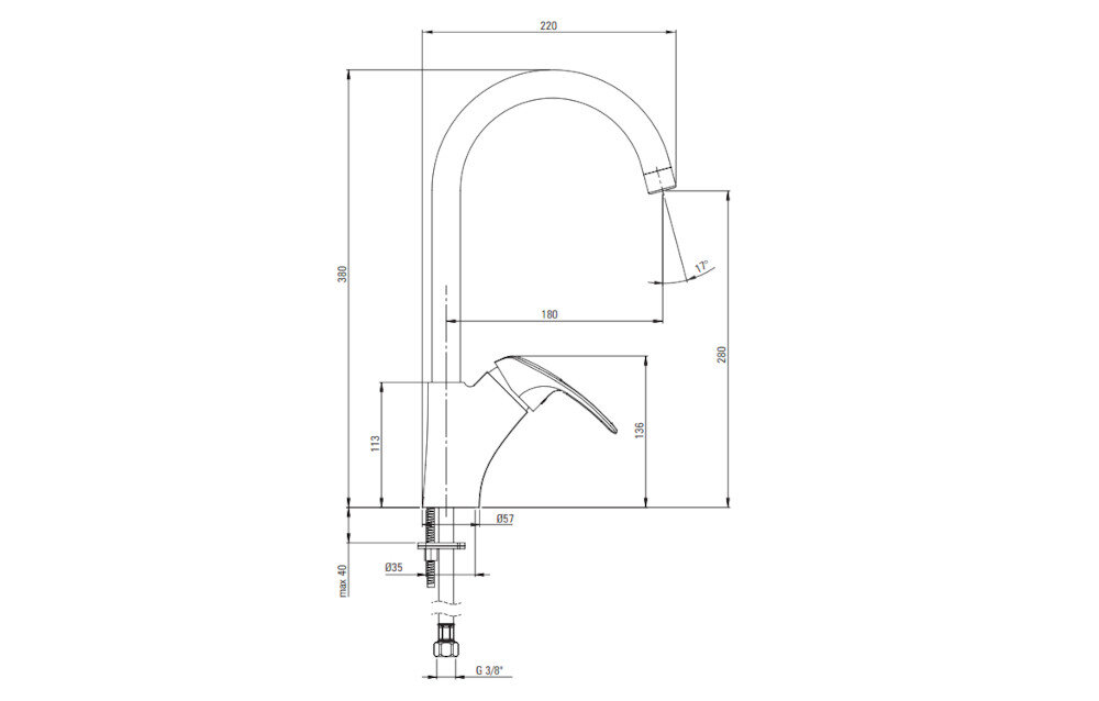 BATERIA KUCHENNA DEANTE Dalia BED 062M dane techniczne zdjęcie wymiary