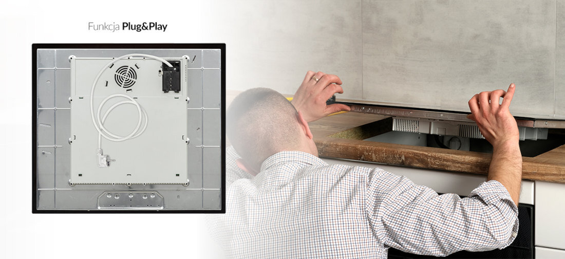 Plyta indukcyjna FINLUX FI-64TTN1PB podlaczenie Funkcja Plug&Play