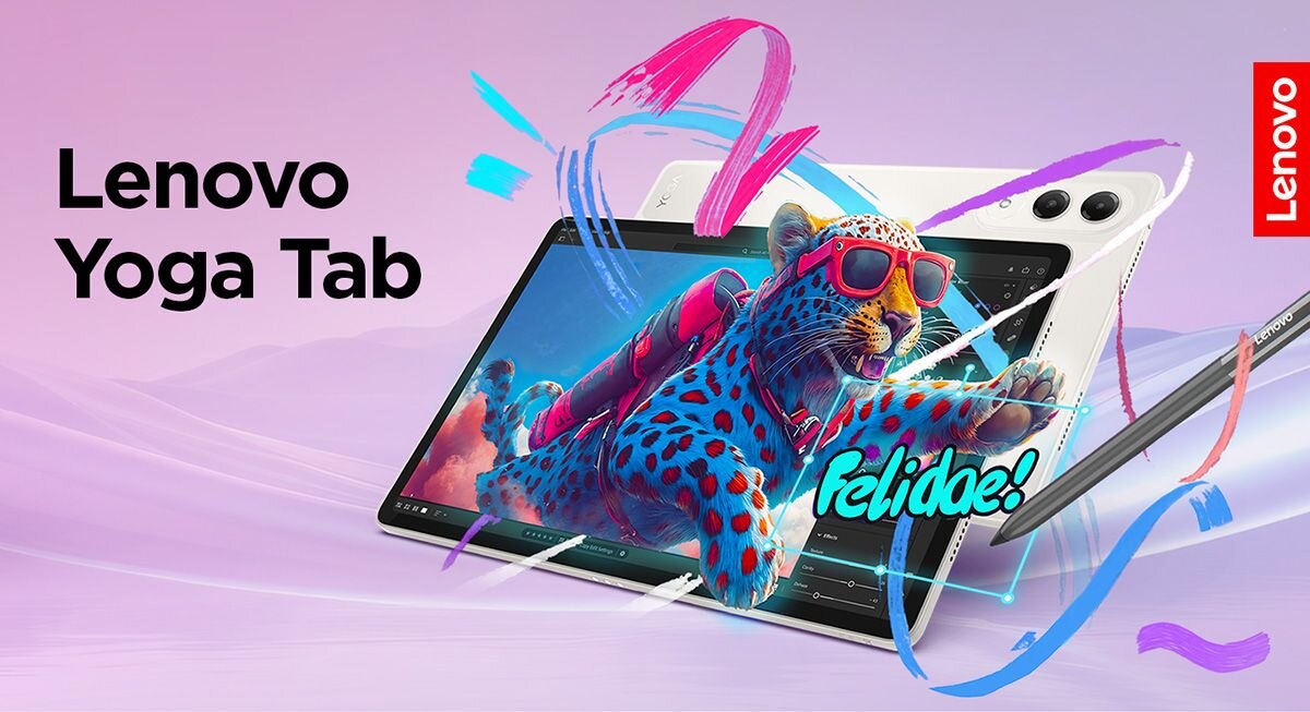 Tablet LENOVO Yoga Tab z ekranem 3.2K PureSight Pro i procesorem Snapdragon 8 Gen 3