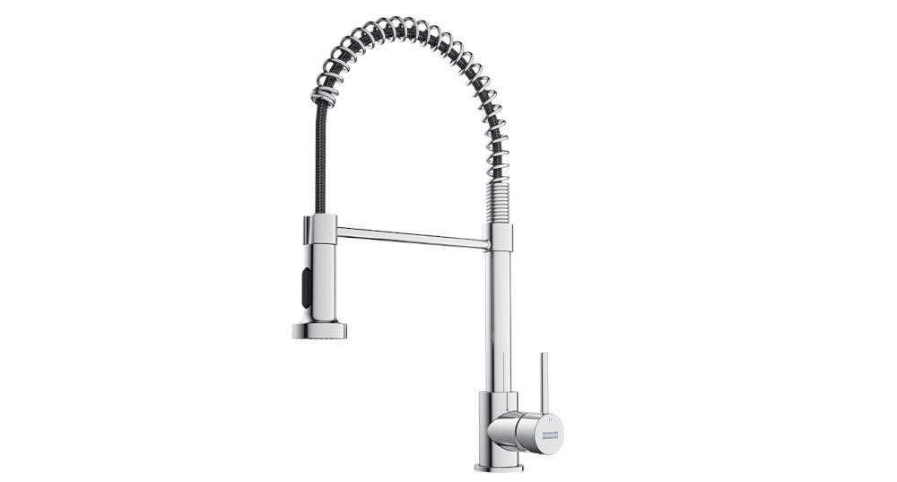 BATERIA KUCHENNA FRANKE  POLA SEMI PRO packshot kolor chrom wytrzymałość funkcjonalność design trwałość niezawodność styl praktyczność