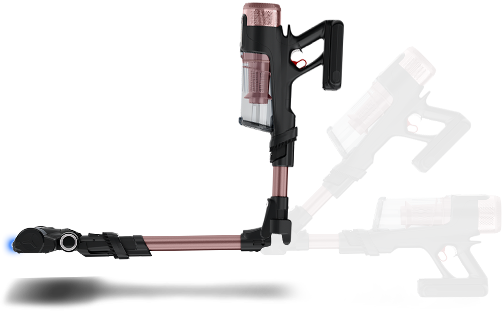 Odkurzacz X-Force Flex 16.60 AeroSpin Aqua TY9CD9 ze zgiętą rurą.