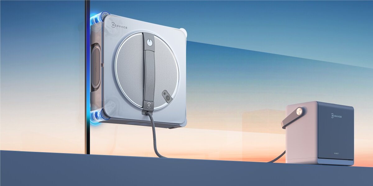 Robot do mycia okien ECOVACS Winbot W2S Omni  Bezpieczne mycie bez wysiłku