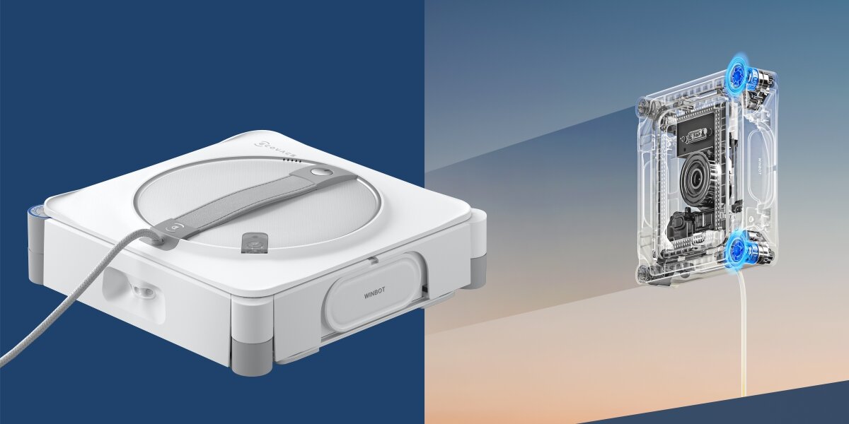 Robot do mycia okien ECOVACS Winbot W2S Mądre planowanie trasy