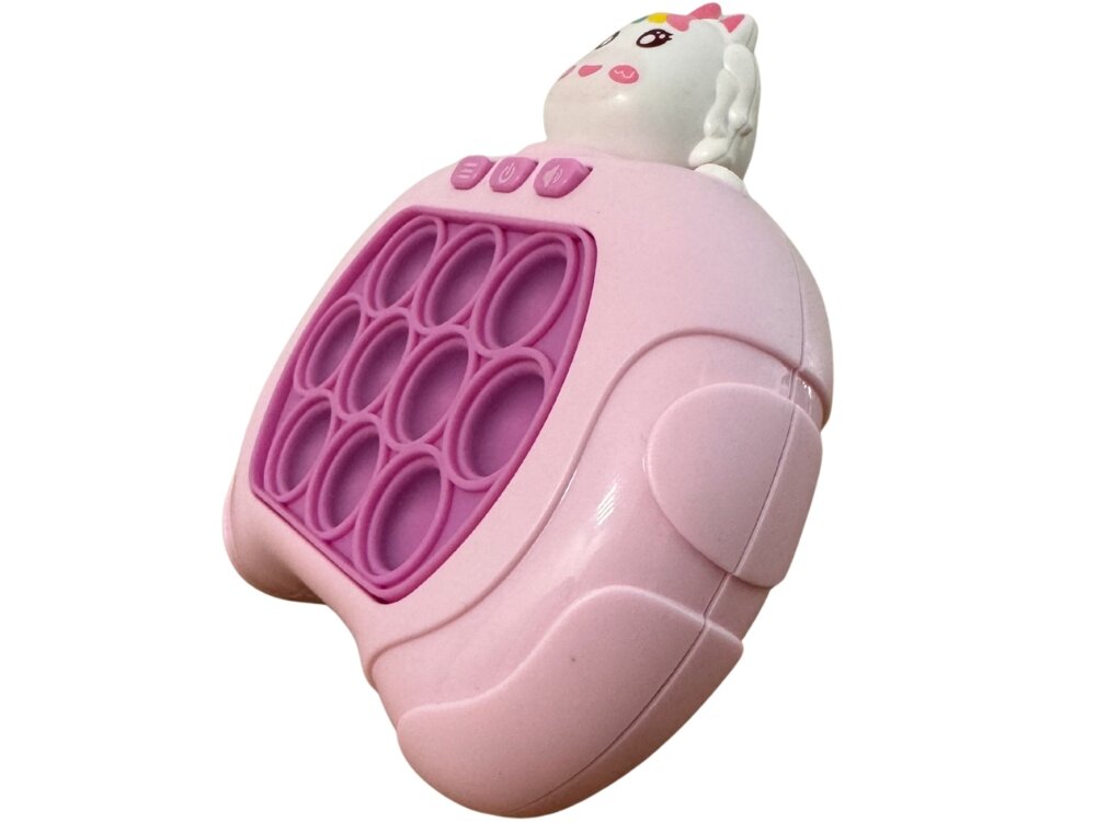 Zabawka interaktywna RICHTOYS Pop It Jednorożec
                zabawka na jasnym tle światło dźwięk refleks ćwiczenie pamięci koncentracji koordynacji wygodny kształt