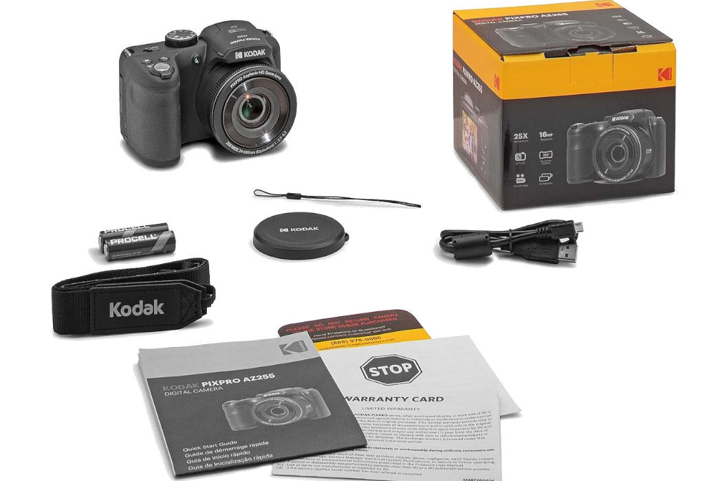 Aparat KODAK PixPro AZ255BK wyposażenie