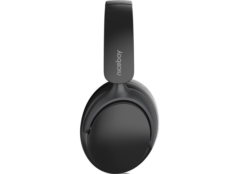 Słuchawki nauszne NICEBOY Stellar ANC lekkie 215 g regulowany pałąk, słuchawki nauszne z boku na białym tle