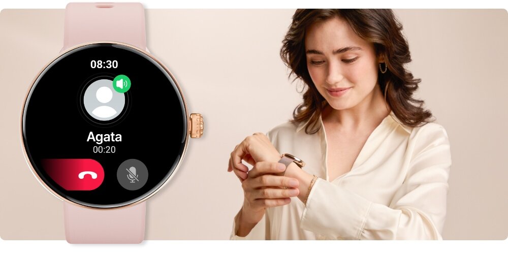 Smartwatch FOREVER Forevive 5 SB-365 ekran bateria czujniki zdrowie sport pasek ładowanie pojemność rozdzielczość łączność sterowanie krew puls rozmowy smartfon aplikacja