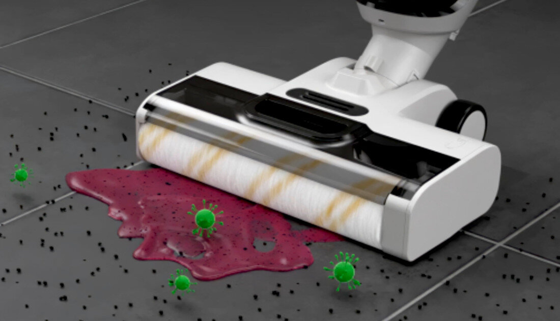 Mop elektryczny KARCHER FCV 4 EU 1.056-131.0 Higieniczne i dokładne mycie Technologia Hygienic!Spin wałek prędkość czas bakterie powierzchnia