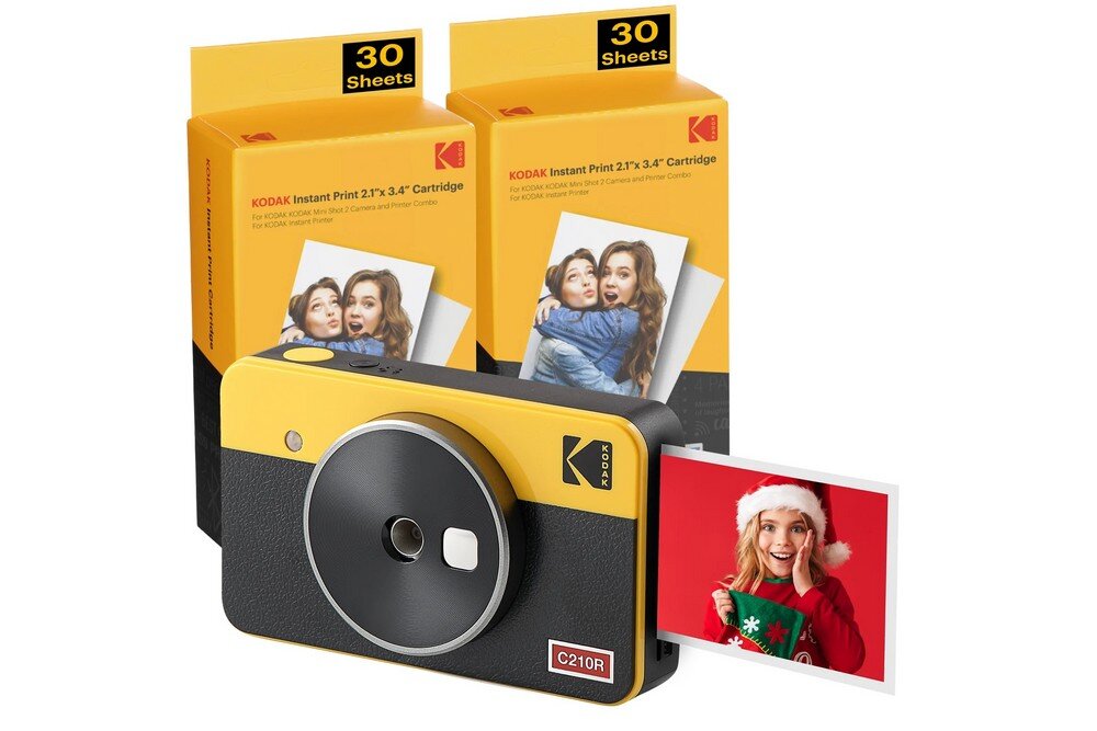 Aparat KODAK Mini Shot 2 Retro  zdjęcia drukowanie drukarka wkłady filmy rozdzielczość bateria obiektyw pojemność tryby filtry łączność smartfon aplikacja sterowanie ogniskowa przysłona migawka lampa błyskowa wymiary ekran wizjer waga zapis karta pamięć 