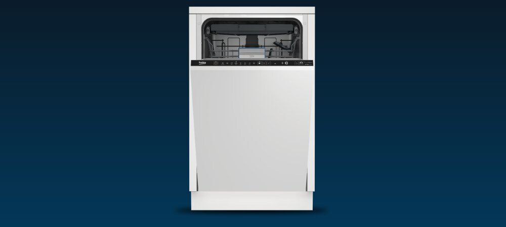 ZMYWARKA BEKO BDIS38042Q LedSpot sygnalizacja pracy światło na podłodze 8 programów mycia dopasowanie cyklu oszczędność wody 8,9 l czujnik zabrudzenia automatyczna regulacja oszczędność energii szuflada na sztućce wygodne układanie więcej miejsca stalowe dno higiena trwałość długa żywotność