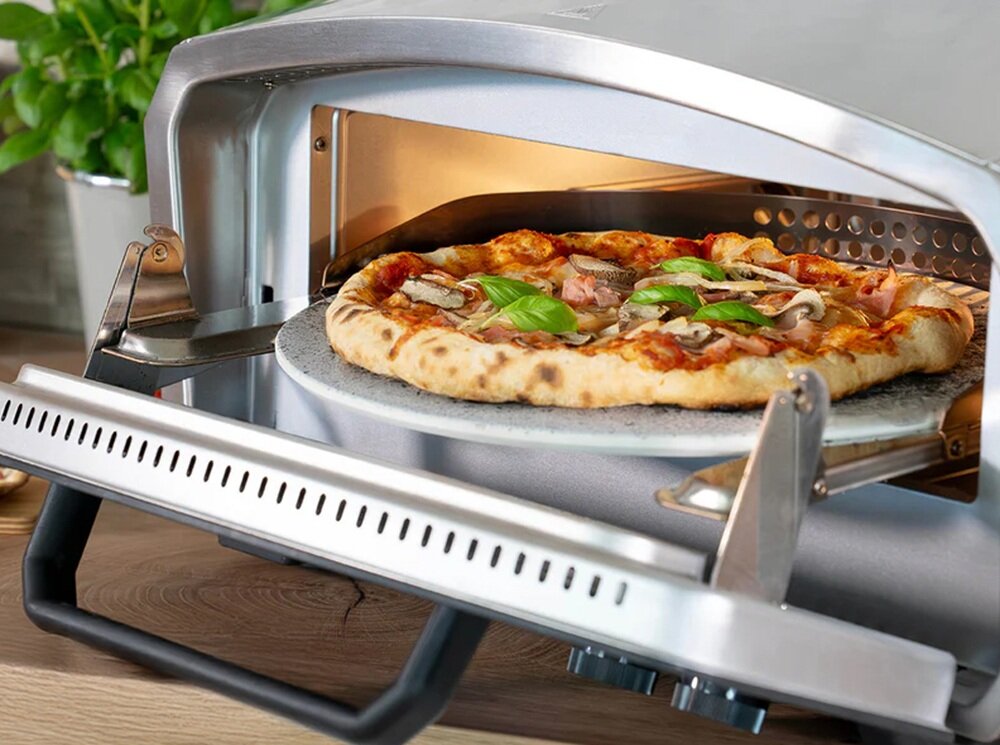 Piec do pizzy UNOLD Enzo 68916 szybkie przygotowanie, autentyczny smak, smak i wygląd, pizza jak z restauracji, automatycznie obracający się kamień