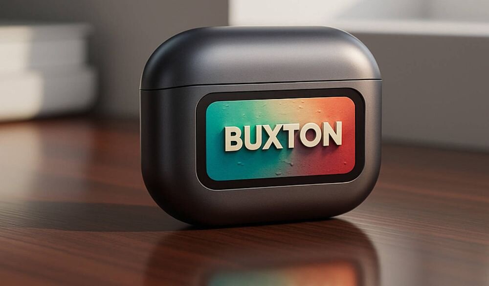 Słuchawki dokanałowe BUXTON BTW 9600 Wingate ANC IPX6 z czasem pracy do 25 godzin i ładowaniem USB-A do USB-C, etui ładujące stojące na blacie