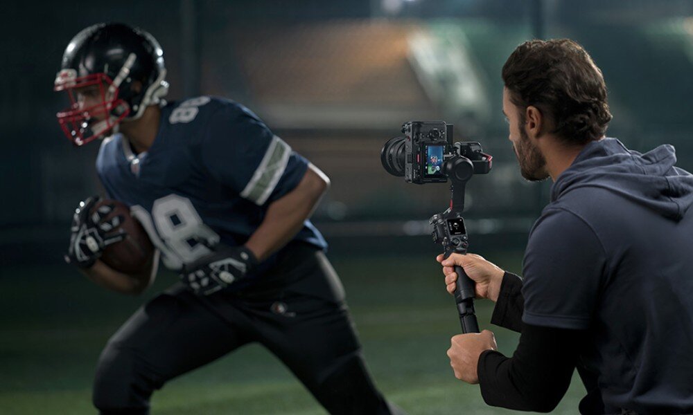Gimbal DJI RS 4 mechanizmy blokady stabilizacja tryby