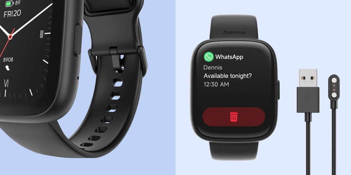 Smartwatch HAMA 4000 Czarny Sprytne funkcje na co dzień
