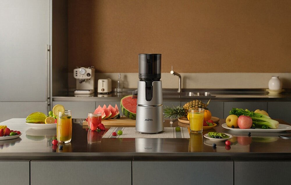 Wyciskarka wolnoobrotowa MOVA SJ10 system podwójnej filtracji, oddzielenie miąższu od soku, klarowny sok, smak i estetyka