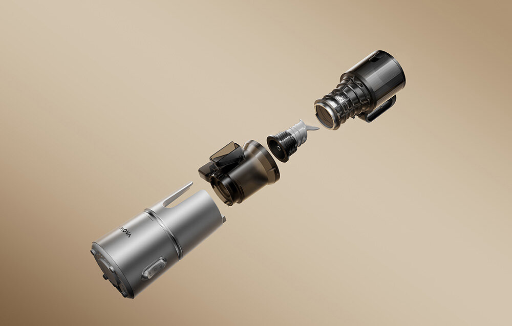 Wyciskarka wolnoobrotowa MOVA SJ10 codzienna wygoda, szybki montaż i demontaż, szczoteczka do czyszczenia, funkcja rewersu