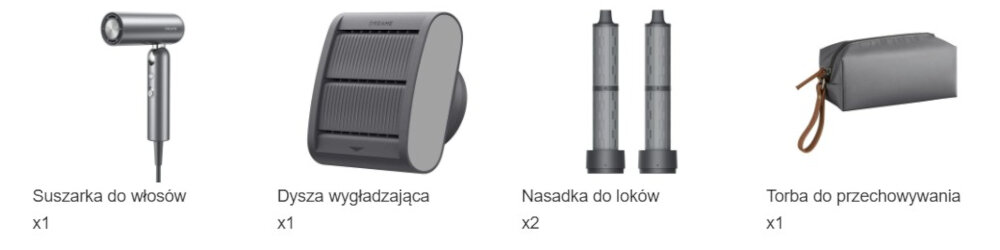 Suszarka DREAME Pocket Pro Szary 1300 W zestaw akcesoria komplet wyposazenie