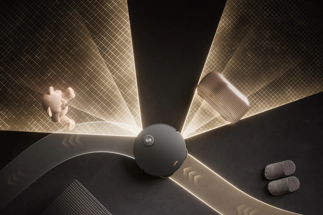 Robot sprzątający MOVA Mobius 60 Sprzątanie w trudno dostępnych system nawigacji FlexScope™ wymiary czyszczenie kurz i drobne zanieczyszczenia