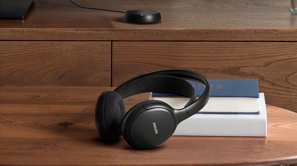 Słuchawki nauszne PHILIPS SHC5200M2/12, do 30 godzin odtwarzania, szybkie ładowanie, USB-C, wymienna bateria, słuchawki oparte o książki