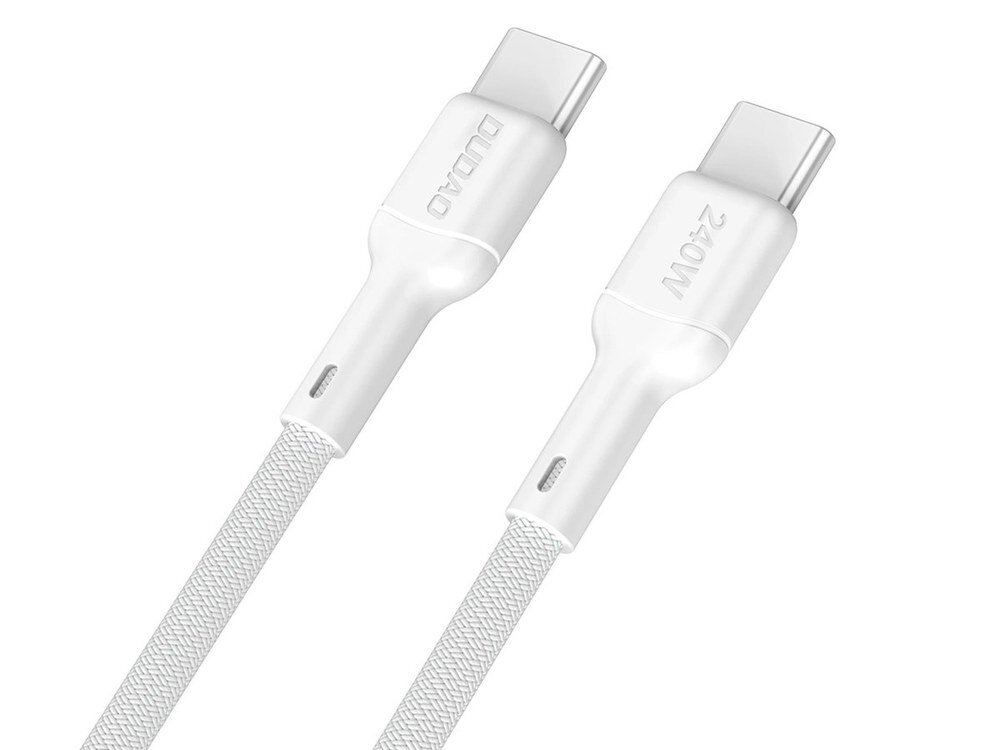 Kabel DUDAO L9C Max USB-C po obu stronach Długość 2 m smartfona, tabletu lub laptopa  - zbliżenie na wtyczkę usb-c
