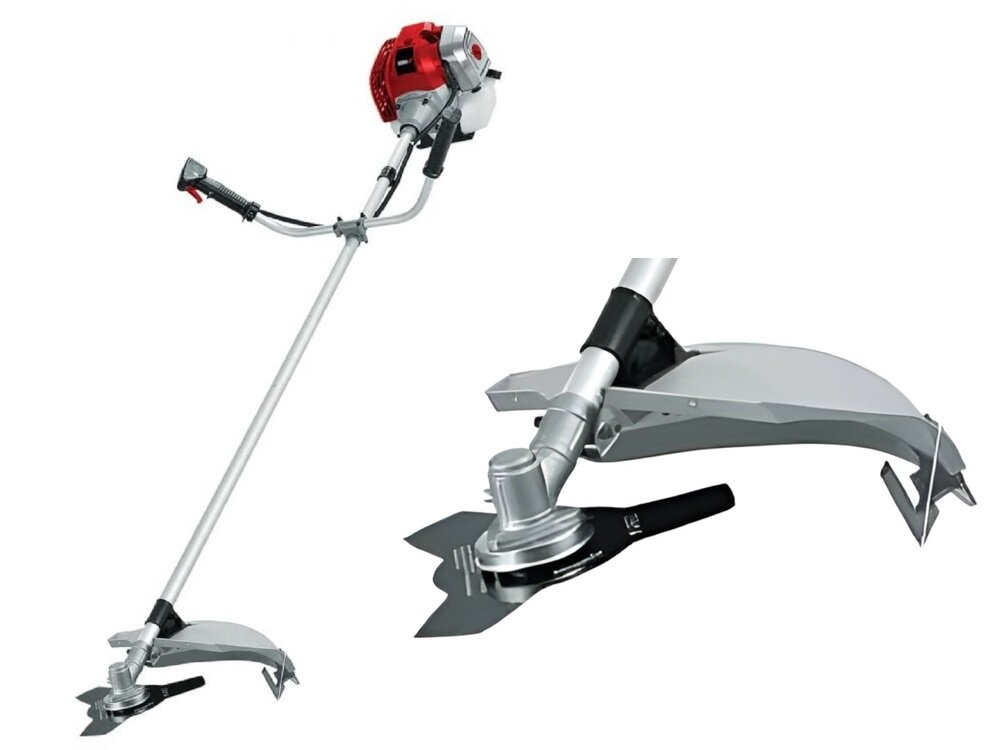 Kosa spalinowa DEDRA DED8714 1.25kW 8.2kg Żyłka + tarcza tnąca do profesjonalnego koszenia trawy porostow na wiekszych obszarach efektywnosc wydajnosc niezawodne osiagi