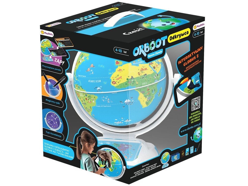 Zabawka edukacyjna PLAYSHIFU Orboot Explorer Odkrywca 011-SHIFU072 interaktywny globus, odkrywanie świata, zabawa poprzez naukę, bezpłatna aplikacja