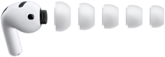 AirPods Pro 3, silikonowe wkładki, pięć rozmiarów