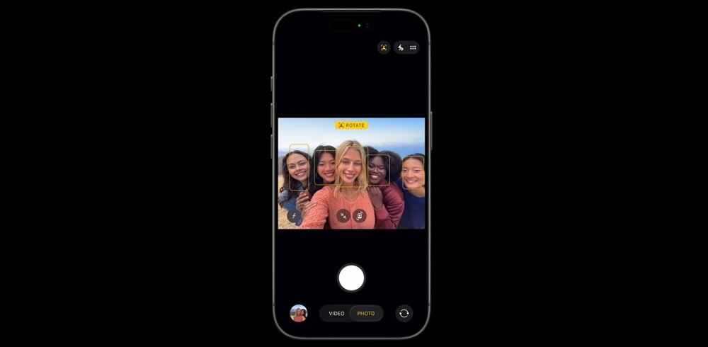 APPLE iPhone 17 Pro Max aparat przedni 18MP Center Stage kadrowanie grupowe selfie