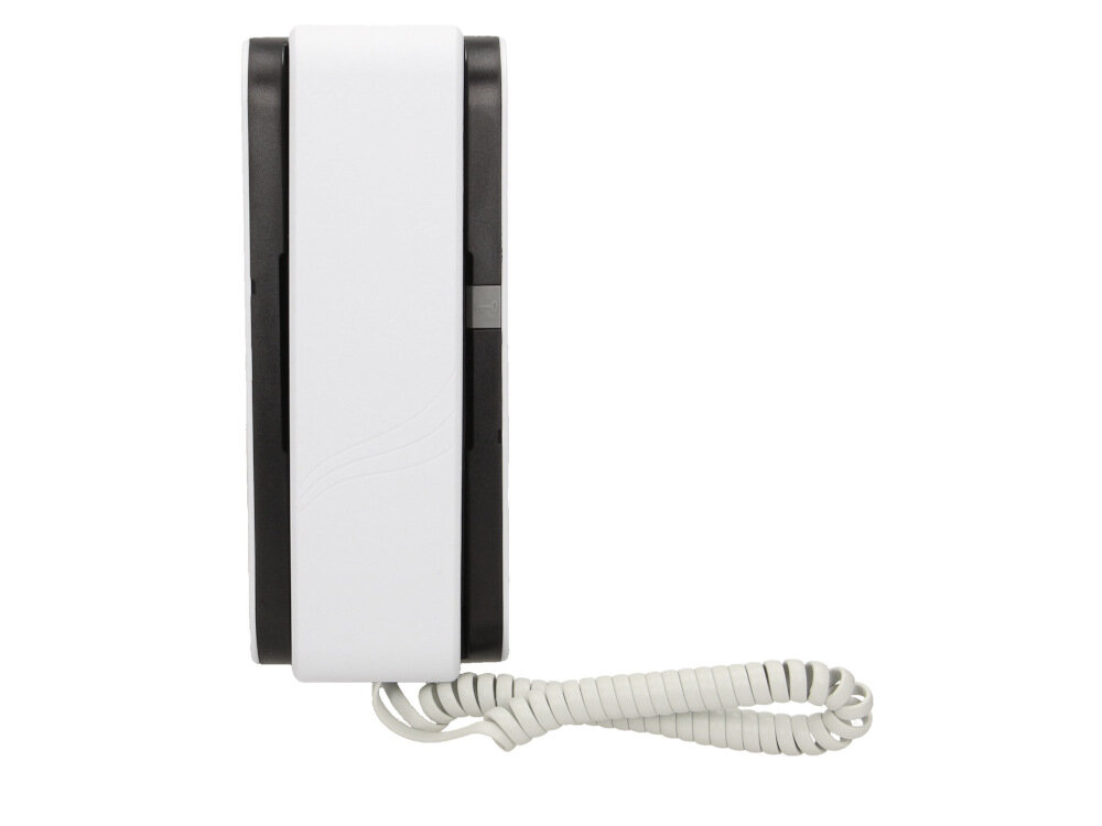 Unifon CYFRAL ADA-03C4 Biały urzadzenie typu SLIM do pracy w systemach dwuzylowyc instalacjach analogowych analogowo-cyfrowych CYFRAL sluchawka zdalne otwieranie drzwi wejsciowych system domofonowy elektronika CYFRAL klasyczny wyglad niewielkie wymiary 195 x 78 x 26 mm