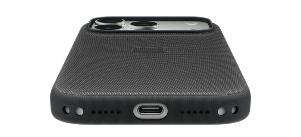 APPLE TechWoven dwa zaczepy pasek na ramię iPhone Wbudowane magnesy ładowarki MagSafe lub certyfikowanej Qi2/Qi tysiącom godzin testów ochrony przed uderzeniami i zadrapaniami - etui od dołu